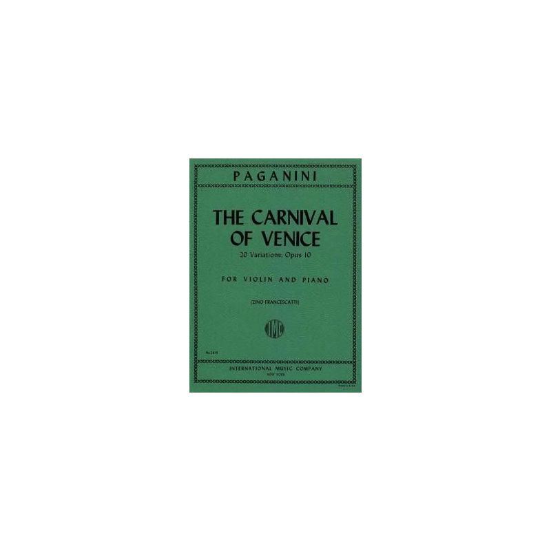 Paganini, Niccolò - Carnival of Venice op.10 