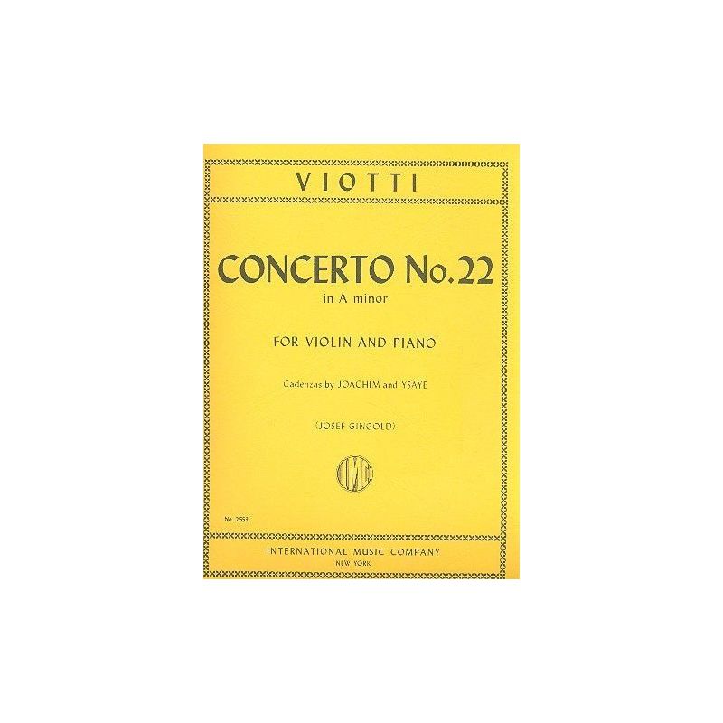Viotti, Giovanni Battista - Violin Concerto No.22 A minor 