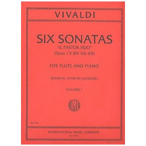 Vivaldi, Antonio - SIX SONATAS VOL.1 Cmaj/Gmaj Fl 