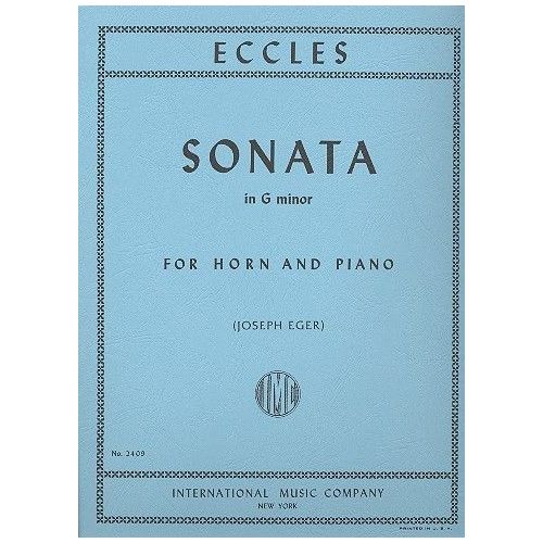 Eccles, Henry - Sonata G...