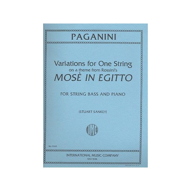 Paganini, Niccolò - VARIATIONS ON ONE STRING ON A 
