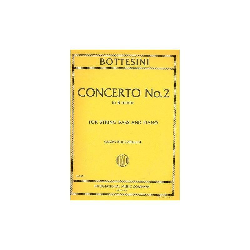 Bottesini, Giovanni - CONCERTO No.2 Bmin Kb Pft.Red 