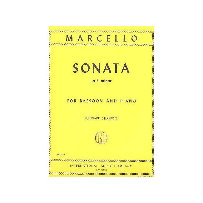 Marcello, Benedetto - SONATA EMin Bsn Pft 