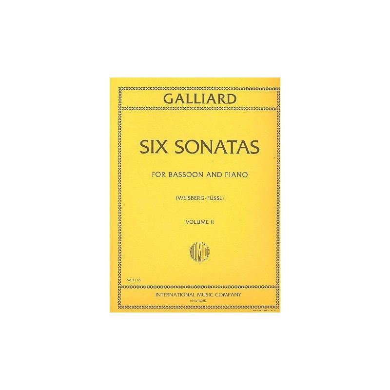 Galliard, Johann Ernst - Six Sonatas Volume 2 Vol. 2