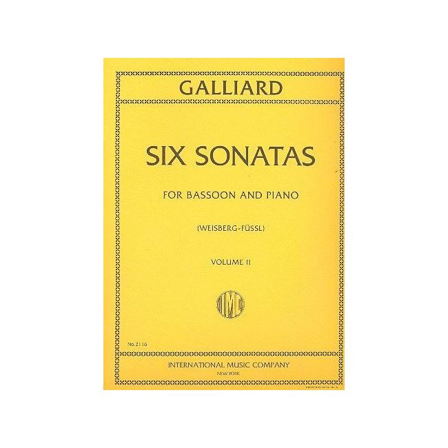 Galliard, Johann Ernst - Six Sonatas Volume 2 Vol. 2