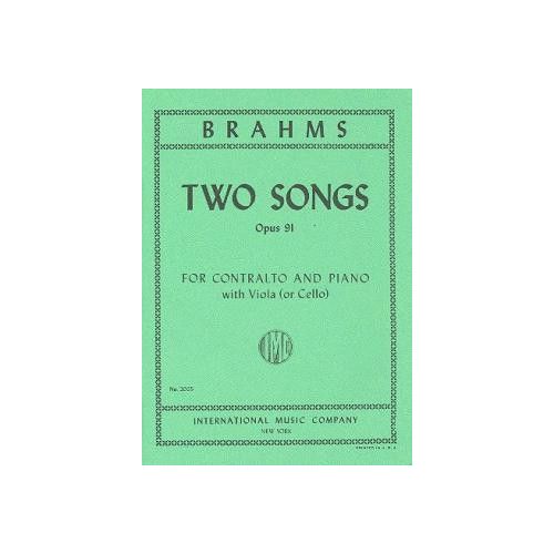 Brahms, Johannes - TWO SONGS CONTRALTO Vce Pft 