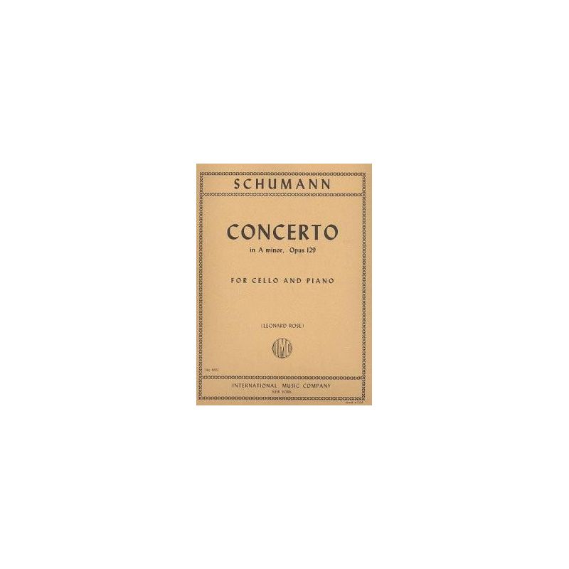 Schumann, Robert - CONCERTO A Min OP129 Vc Pft Re 