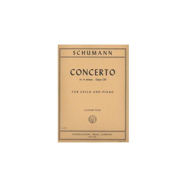 Schumann, Robert - CONCERTO A Min OP129 Vc Pft Re 