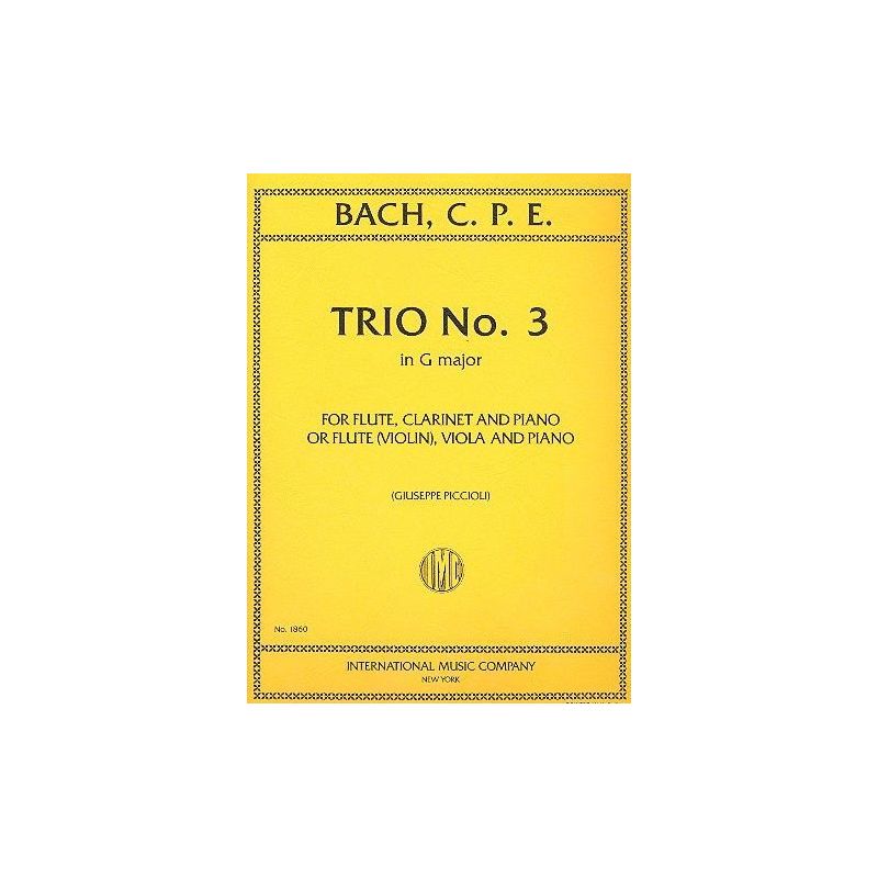 Bach, Carl Philipp Emanuel - TRIO No.3 Gmaj 