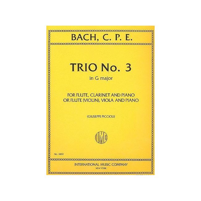 Bach, Carl Philipp Emanuel - TRIO No.3 Gmaj