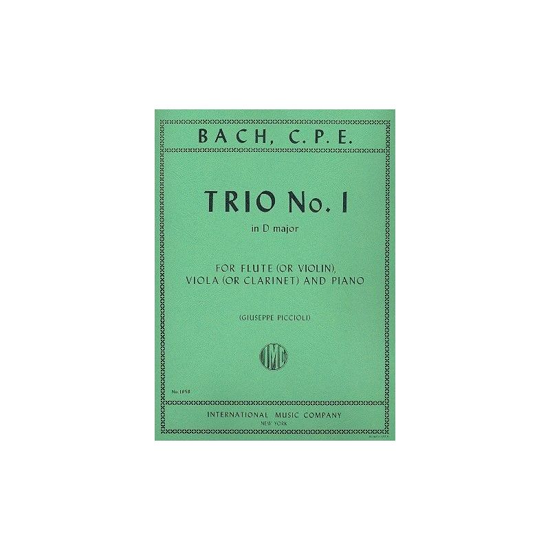 Bach, Carl Philipp Emanuel - TRIO NO.1 Dmaj Fl Clar Pft 