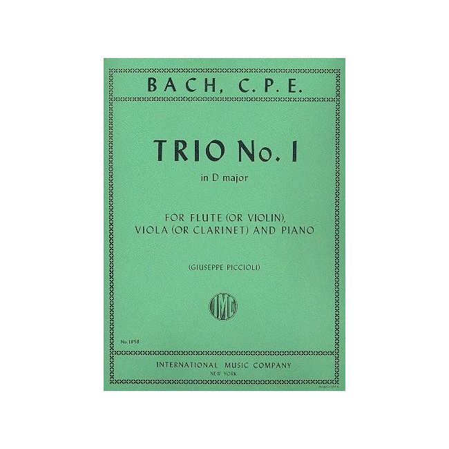 Bach, Carl Philipp Emanuel - TRIO NO.1 Dmaj Fl Clar Pft