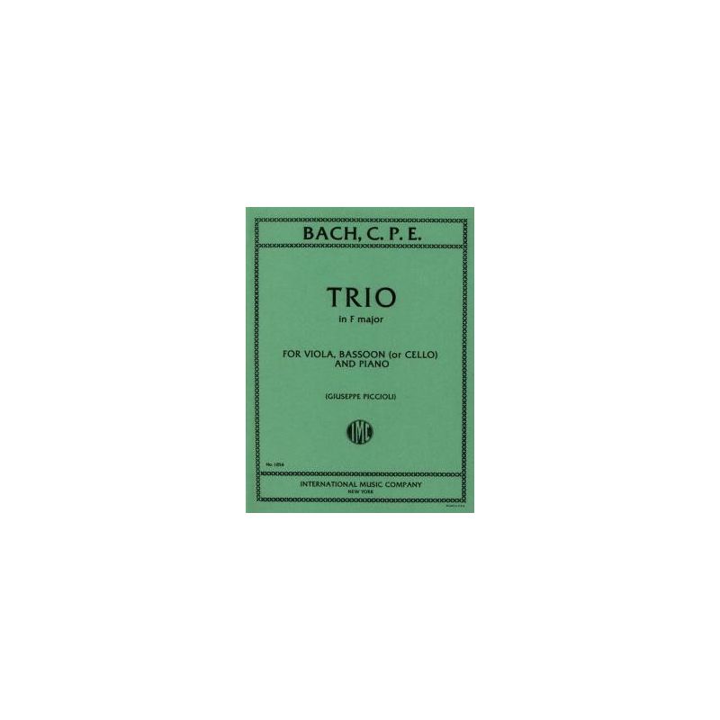 Bach, Carl Philipp Emanuel - TRIO Fmaj Vla Bsn or Vc Pf 
