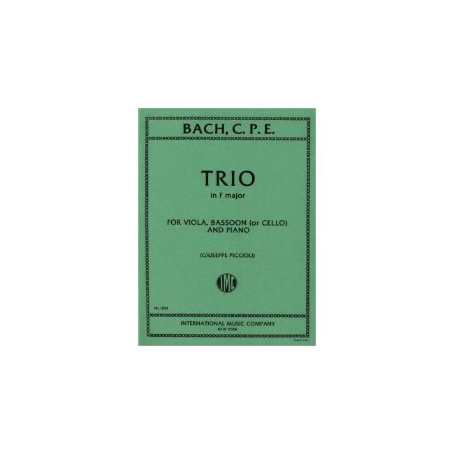 Bach, Carl Philipp Emanuel - TRIO Fmaj Vla Bsn or Vc Pf 