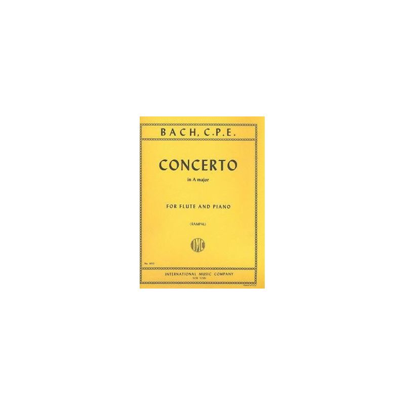 Bach, Carl Philipp Emanuel - CONCERTO A maj Fl Pft Red 