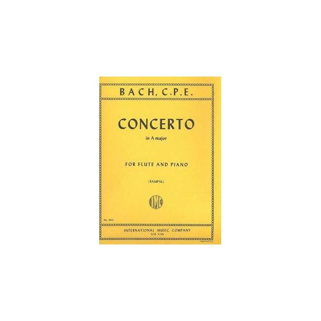 Bach, Carl Philipp Emanuel - CONCERTO A maj Fl Pft Red