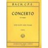 Bach, Carl Philipp Emanuel - CONCERTO A maj Fl Pft Red 