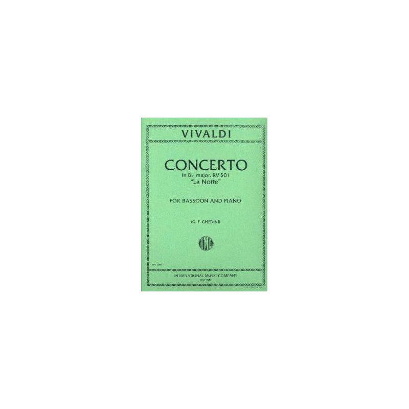 Vivaldi, Antonio - CONCERTO BbMaj RV501 "La Notte" Bsn Pft 