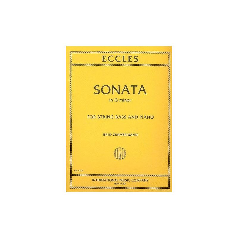 Eccles, Henry - SONATA G Min Kb Pft Red 