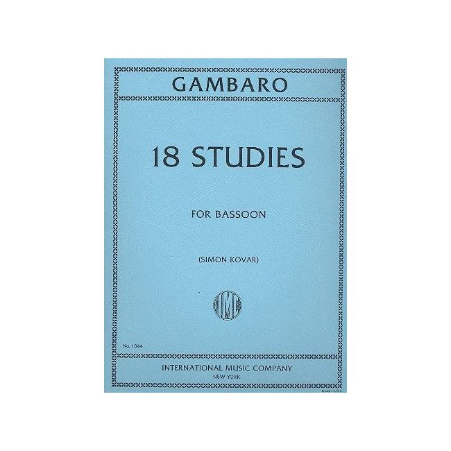 Gambaro, Giovanni Baptiste - 18 STUDIES 