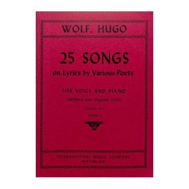 Wolf, Hugo Philipp Jakob - Songs On Lyrics By Various Poets Vol. 2 Vol. 2