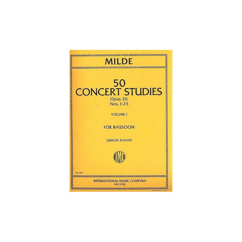 Milde, Ludwig - 50 Concert Studies Volume 1 op. 26 Vol. 1