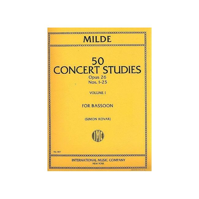 Milde, Ludwig - 50 Concert Studies Volume 1 op. 26 Vol. 1