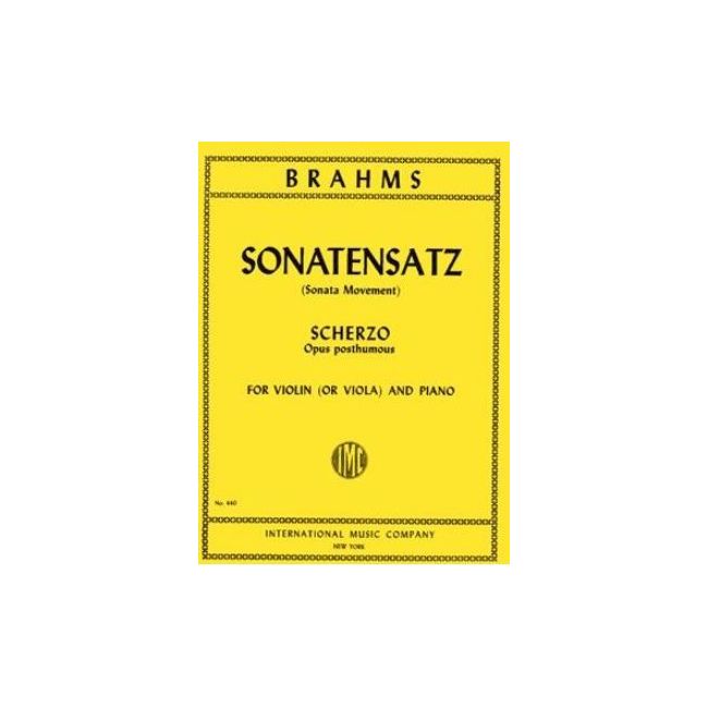 Brahms, Johannes - Sonatensatz & Scherzo op.posth.