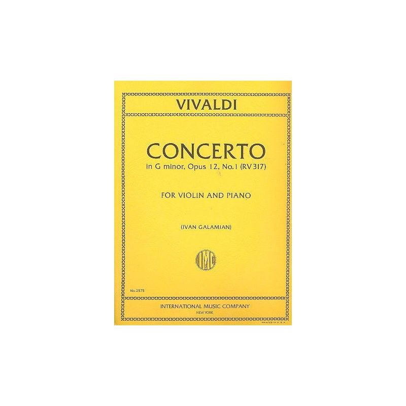 Vivaldi, Antonio - Violin Concerto G minor op.12/1 RV317 
