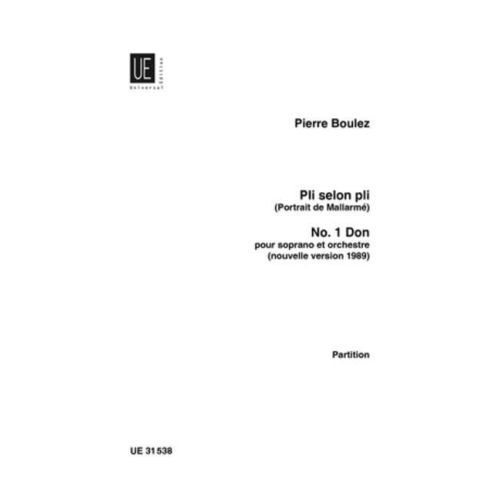 Boulez, Pierre - Don, No. 1...