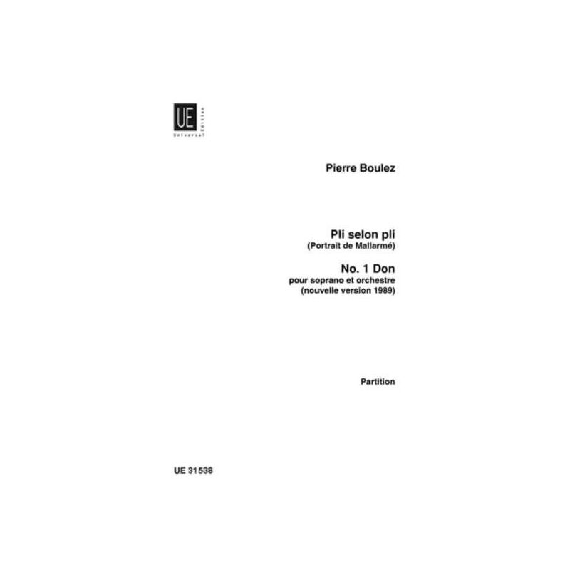 Boulez, Pierre - Don, No. 1 from "Pli selon pli" 