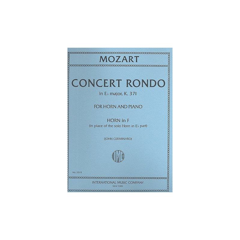 Mozart, Wolfgang Amadeus - CONCERT RONDO K.371 KV 371 