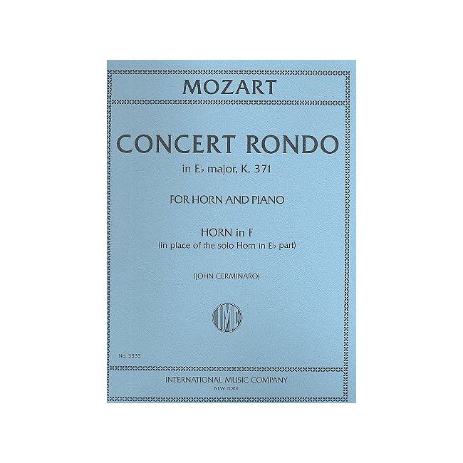 Mozart, Wolfgang Amadeus - CONCERT RONDO K.371 KV 371