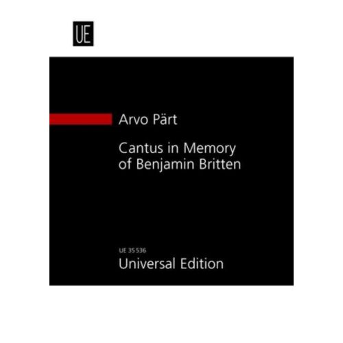 Paert, Arvo - Cantus in Memory of Benjamin Britten 