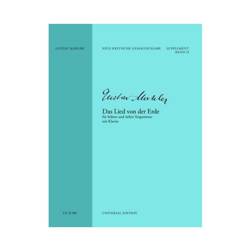 Mahler, Gustav - Das Lied von der Erde Supplement Bd. 2