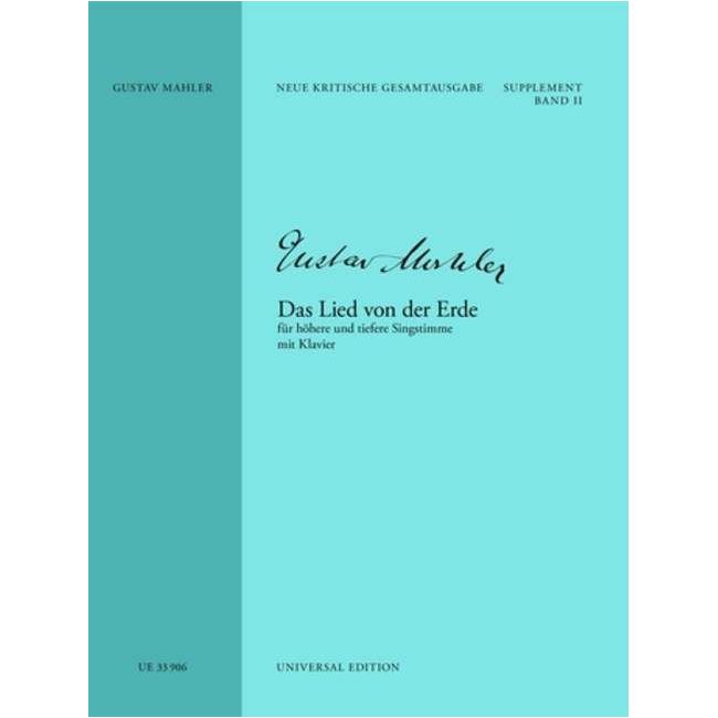 Mahler, Gustav - Das Lied von der Erde Supplement Bd. 2