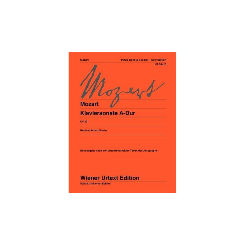 Mozart, Wolfgang Amadeus - Piano Sonata in A Major KV 331 