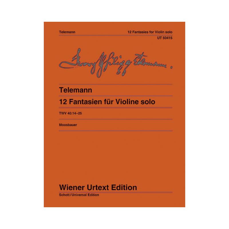 Telemann, Georg Philipp - 12 Fantasies TWV 40:14-25 