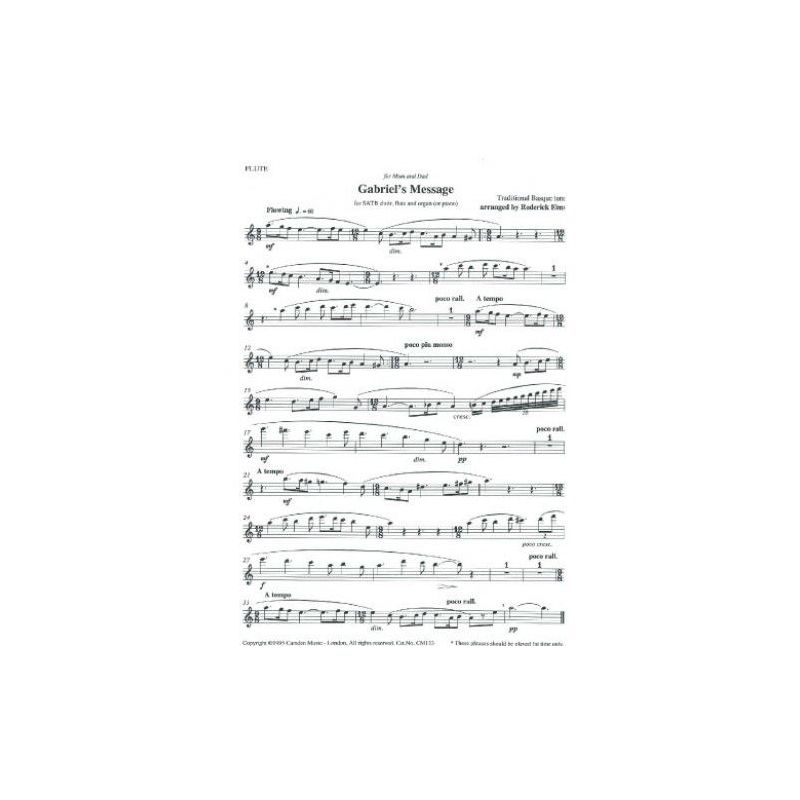 Three Carols (Flute part only) 