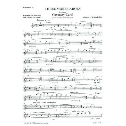Three More Carols (Flute...