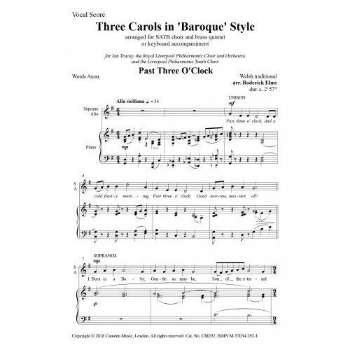 Three Carols in Baroque Style 