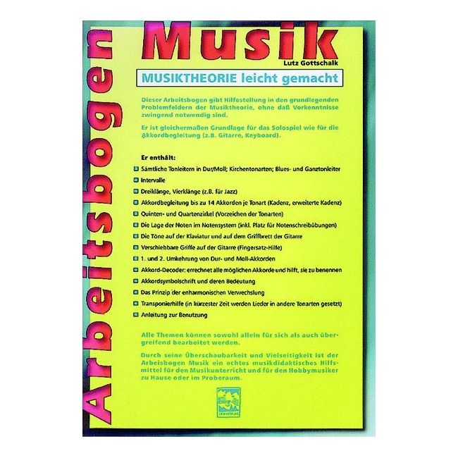 Gottschalk, Lutz - Arbeitsbogen Musik 