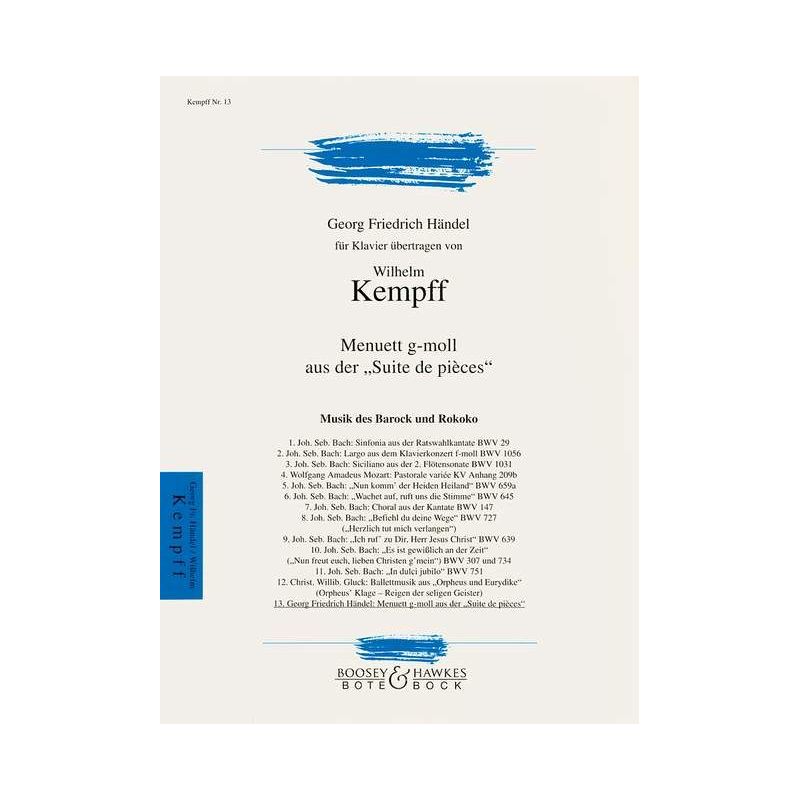 Handel, George Frideric - Minuet G Minor No. 13