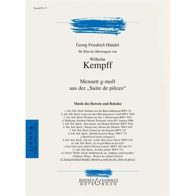 Handel, George Frideric - Minuet G Minor No. 13