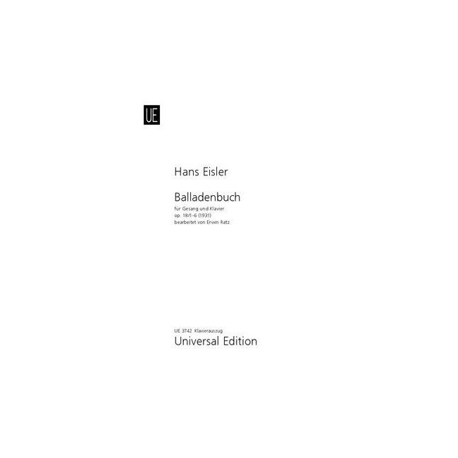 Eisler, Hanns - Ballads op. 18/1-6