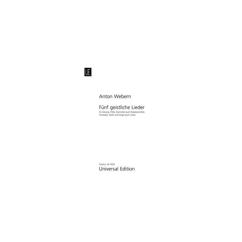 Webern, Anton - 5 Sacred Songs op. 15 