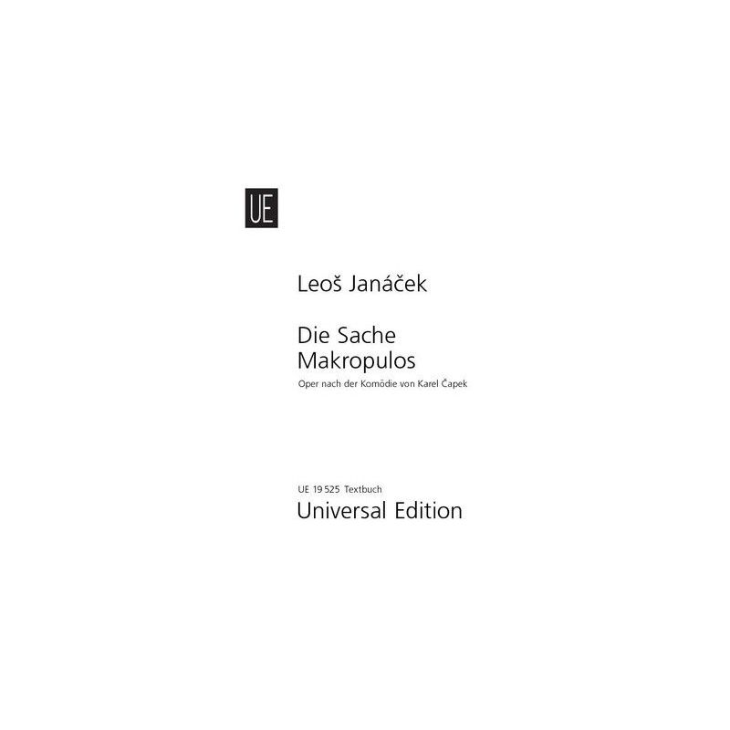 Janá?ek, Leoš - Die Sache Makropulos 