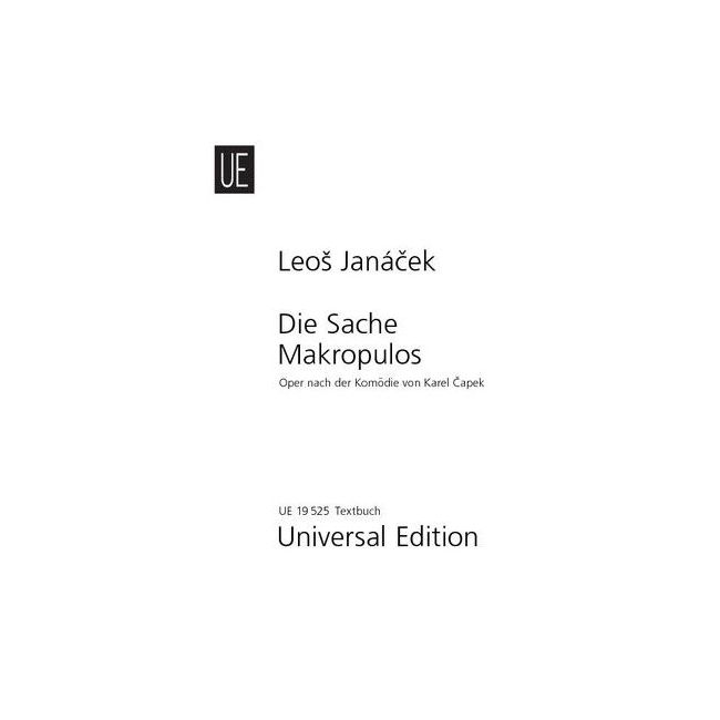 Janá?ek, Leoš - Die Sache Makropulos 