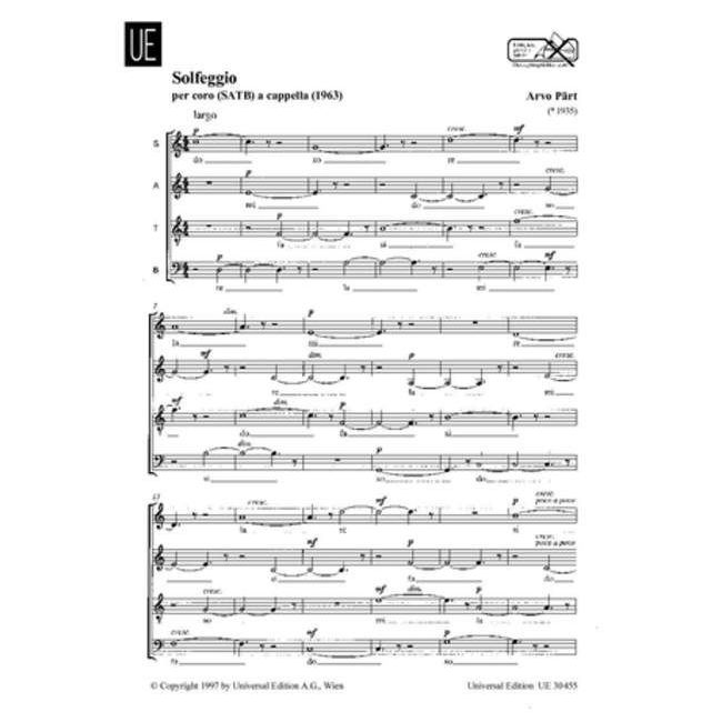 Paert, Arvo - Solfeggio 