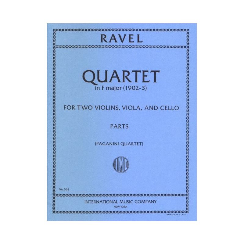 Ravel, Maurice - Quartet in F major 